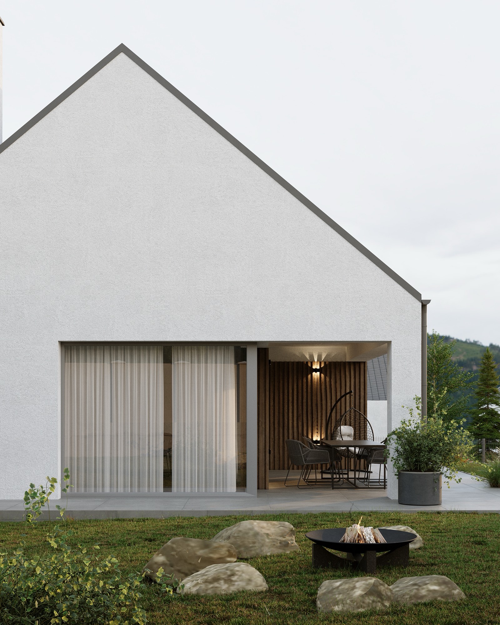 Rodinný dom Podhorie, exteriér – vizualizácia 4