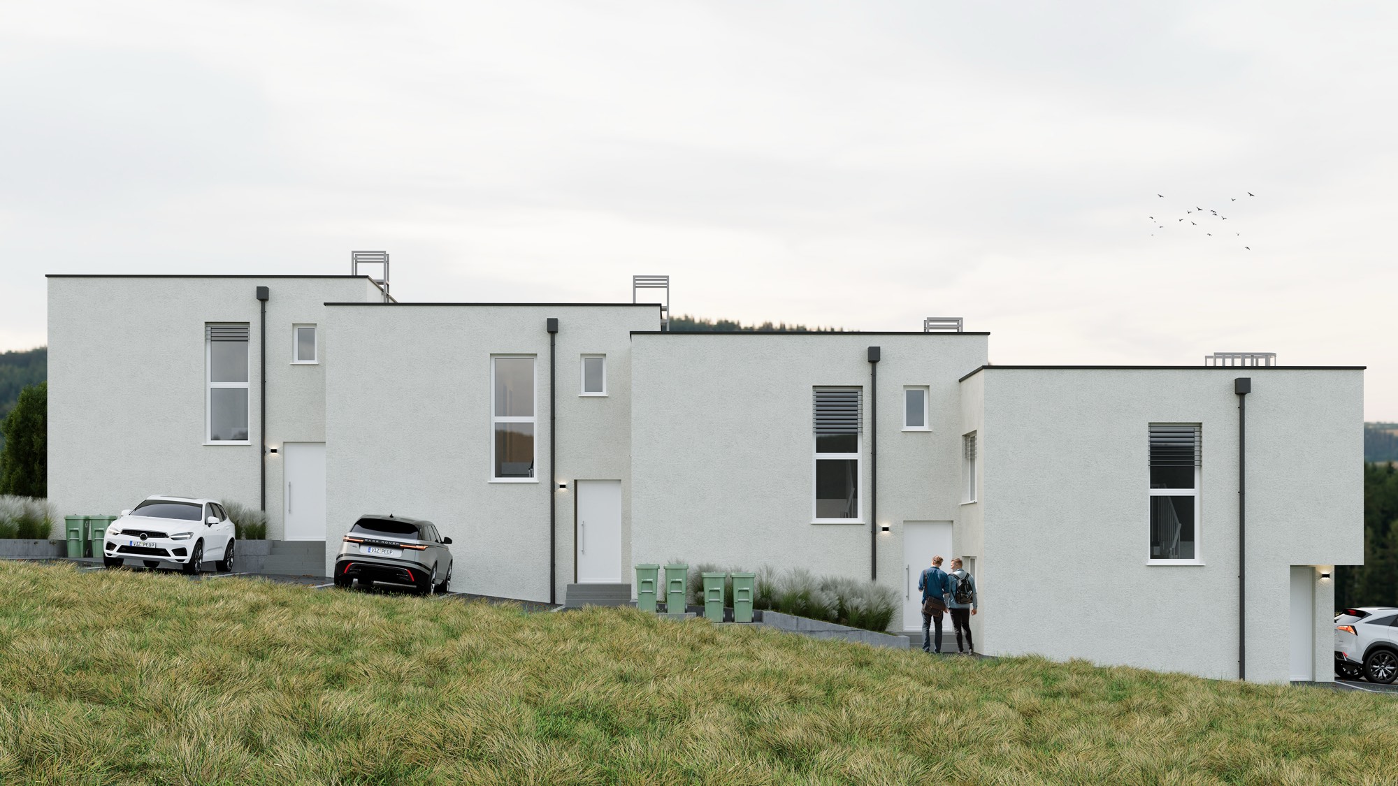 Radové domy Štvorica, exteriér – vizualizácia 8