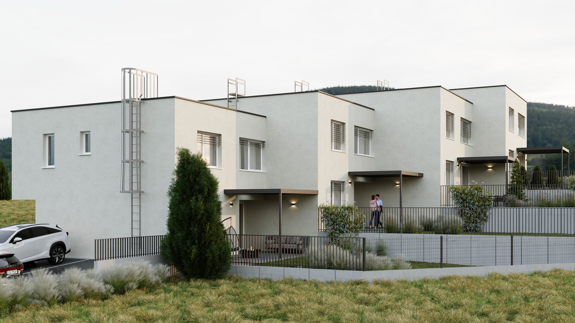 Radové domy Štvorica, exteriér – vizualizácia 10